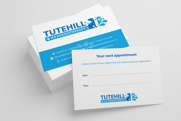 Tutehill K9 Hydrotherapy – Appointment Business Card